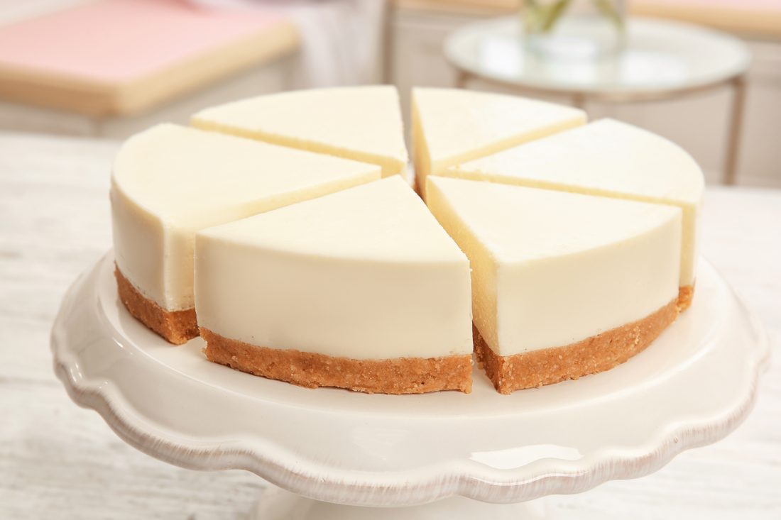 Slices of New York cheesecake