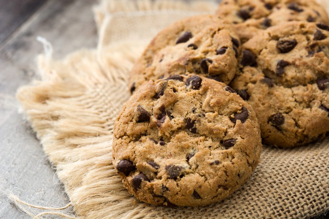 Fresh-baked chocolate chip cookies