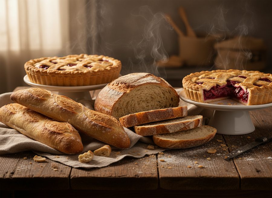 Fresh-baked Italian breads and homemade pies from Scalzo's bakery